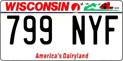 WI license plate 799NYF