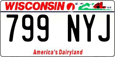 WI license plate 799NYJ