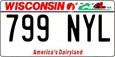 WI license plate 799NYL