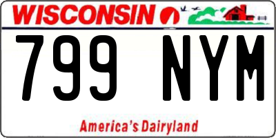 WI license plate 799NYM