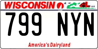 WI license plate 799NYN