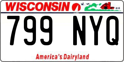 WI license plate 799NYQ