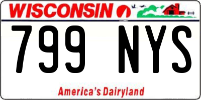 WI license plate 799NYS