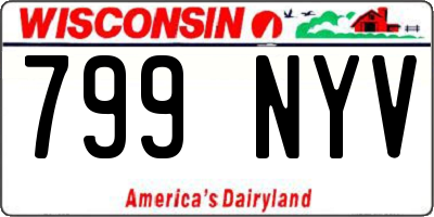 WI license plate 799NYV
