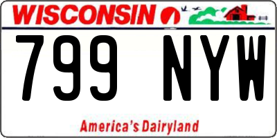 WI license plate 799NYW