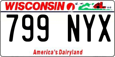 WI license plate 799NYX