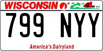 WI license plate 799NYY