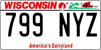 WI license plate 799NYZ