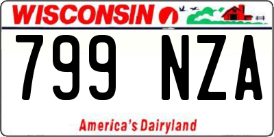WI license plate 799NZA