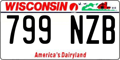 WI license plate 799NZB