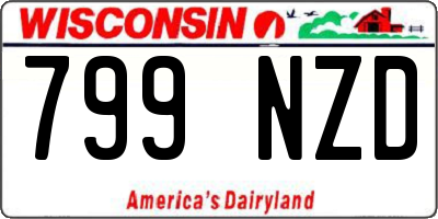 WI license plate 799NZD