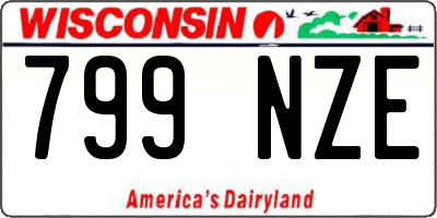 WI license plate 799NZE