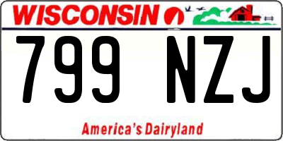 WI license plate 799NZJ