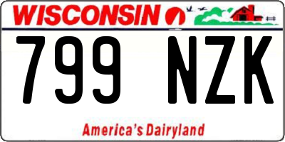 WI license plate 799NZK