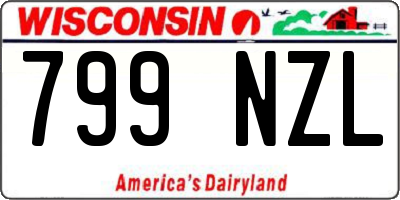 WI license plate 799NZL