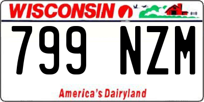 WI license plate 799NZM