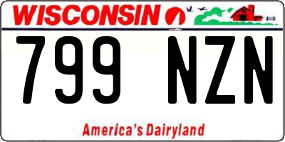 WI license plate 799NZN