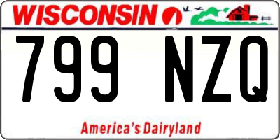 WI license plate 799NZQ