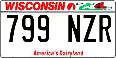 WI license plate 799NZR