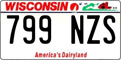 WI license plate 799NZS