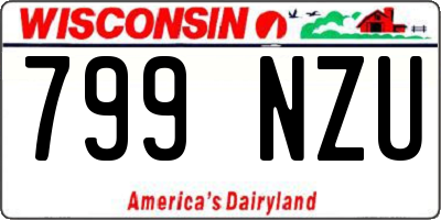 WI license plate 799NZU