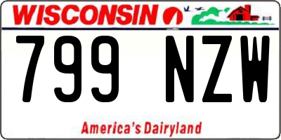 WI license plate 799NZW