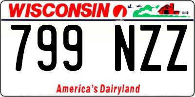 WI license plate 799NZZ