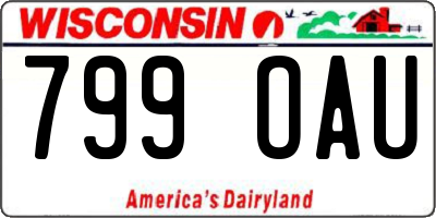 WI license plate 799OAU