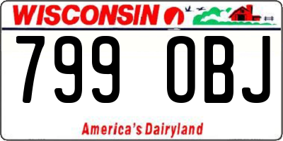 WI license plate 799OBJ