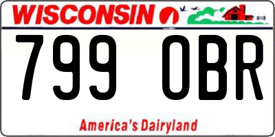 WI license plate 799OBR