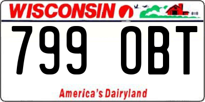 WI license plate 799OBT