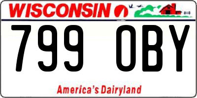 WI license plate 799OBY