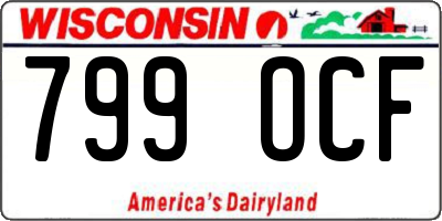 WI license plate 799OCF