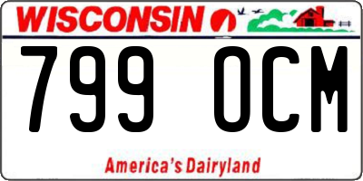 WI license plate 799OCM