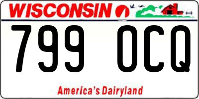 WI license plate 799OCQ