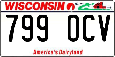 WI license plate 799OCV