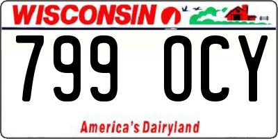 WI license plate 799OCY
