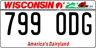 WI license plate 799ODG