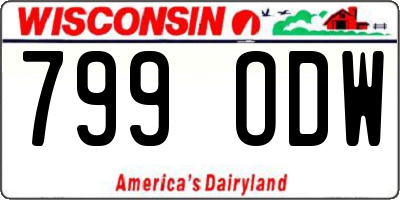 WI license plate 799ODW