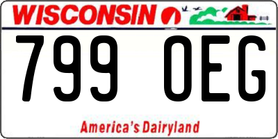 WI license plate 799OEG