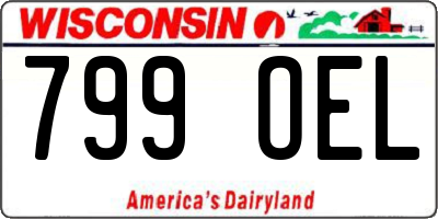 WI license plate 799OEL