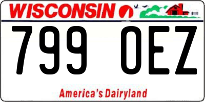 WI license plate 799OEZ