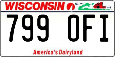 WI license plate 799OFI
