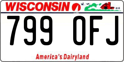 WI license plate 799OFJ