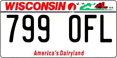 WI license plate 799OFL