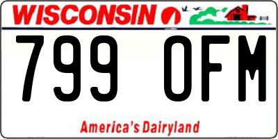 WI license plate 799OFM