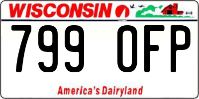 WI license plate 799OFP