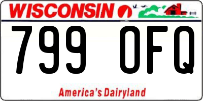 WI license plate 799OFQ