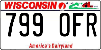 WI license plate 799OFR
