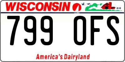 WI license plate 799OFS